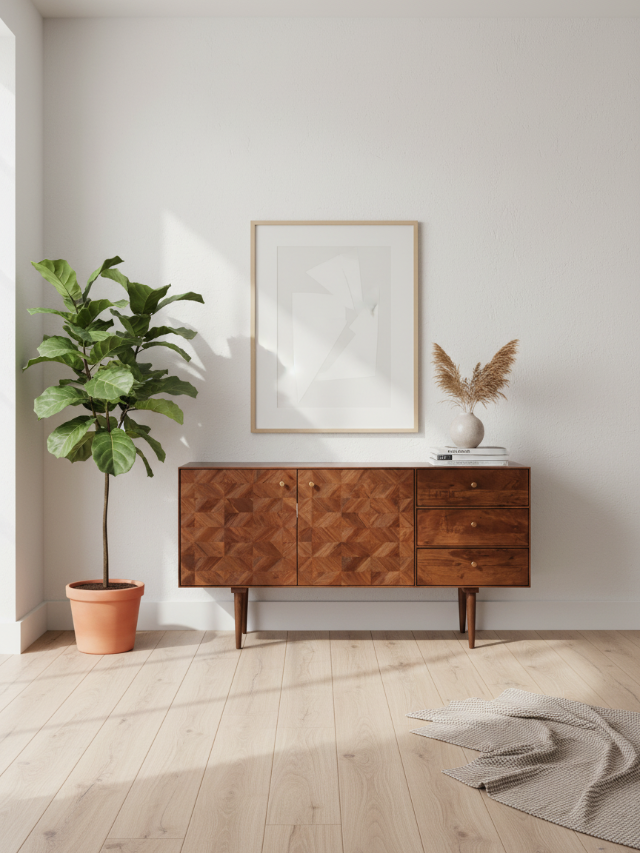 Aurum Solid Acacia Wood TV Cabinet (75 cm)