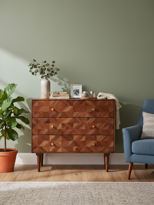 Aurum Solid Acacia Wood Chest of Drawers (3 Drawers)