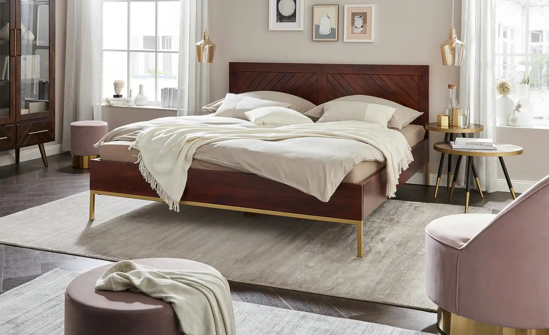 Niva Wooden Double Bed — alternate view