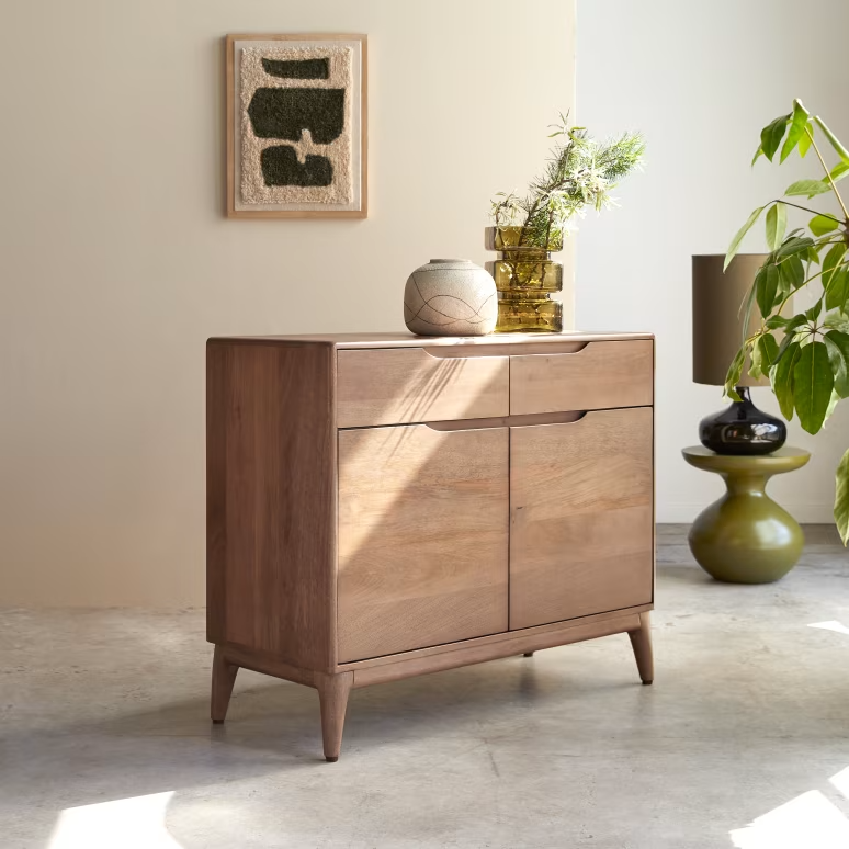 Eliana – Solid Mango Wood Sideboard (100 cm, 2 Door) — alternate view