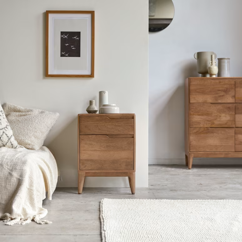 Eliana – Solid Mango Wood Bedside Table — alternate view