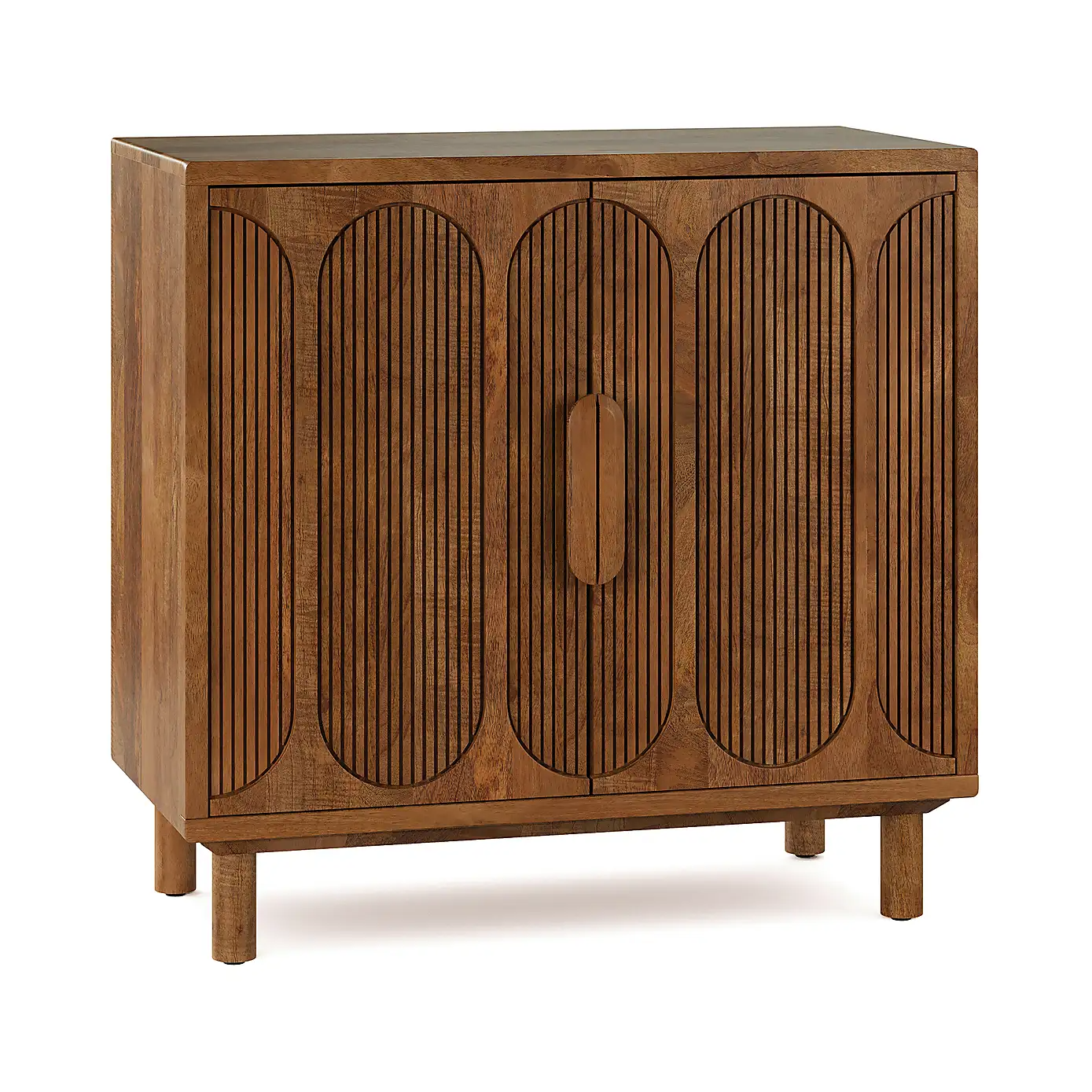 Diana – Solid Mango Wood Sideboard (77 cm, Compact Storage)