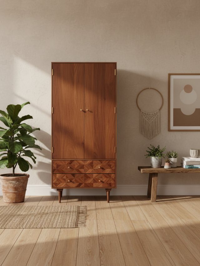 Aurum Solid Acacia Wood Wardrobe