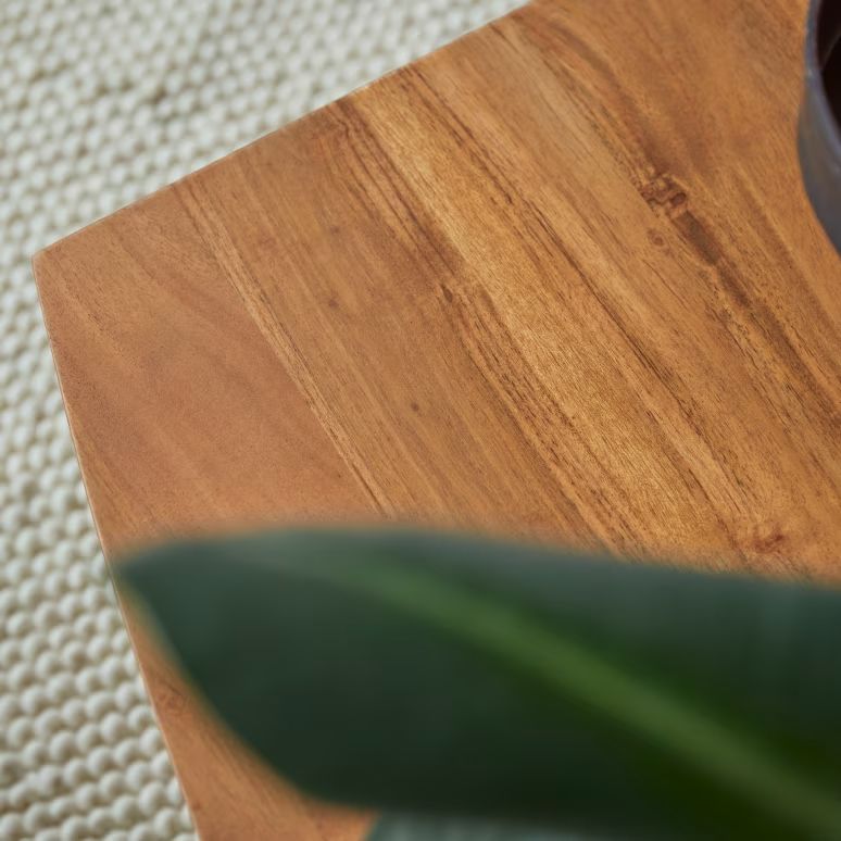 Elio – Solid Acacia Wood Coffee Table (110 cm)