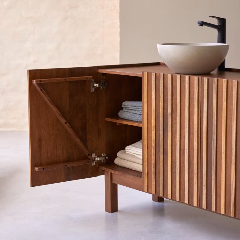 Theo – Solid Mango Wood Double Vanity Unit