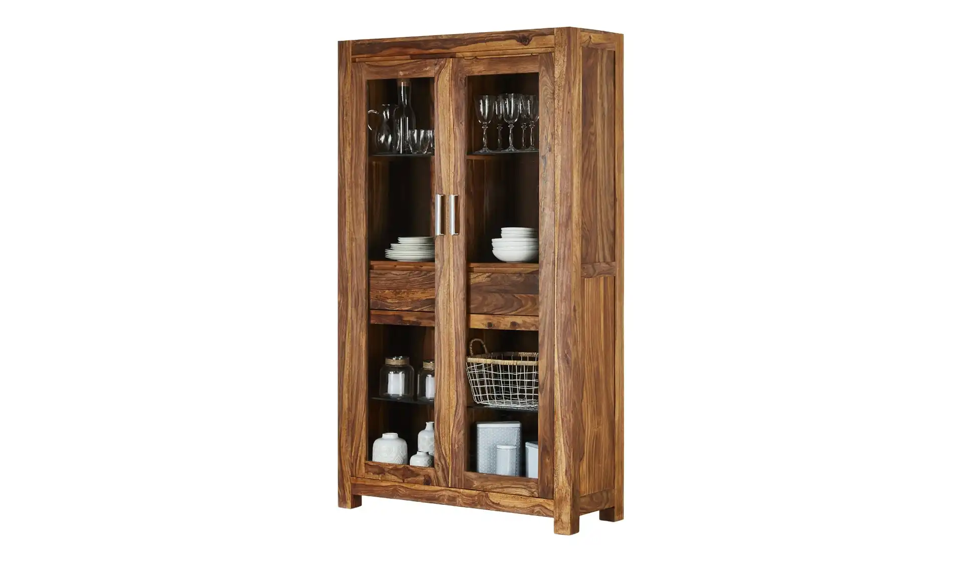 Vaache Sheesham Wood Glass Display Cabinet (190 cm, 2 Door) — alternate view