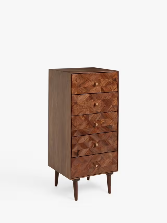 Aurum Solid Acacia Wood Tall Chest of Drawers — alternate view
