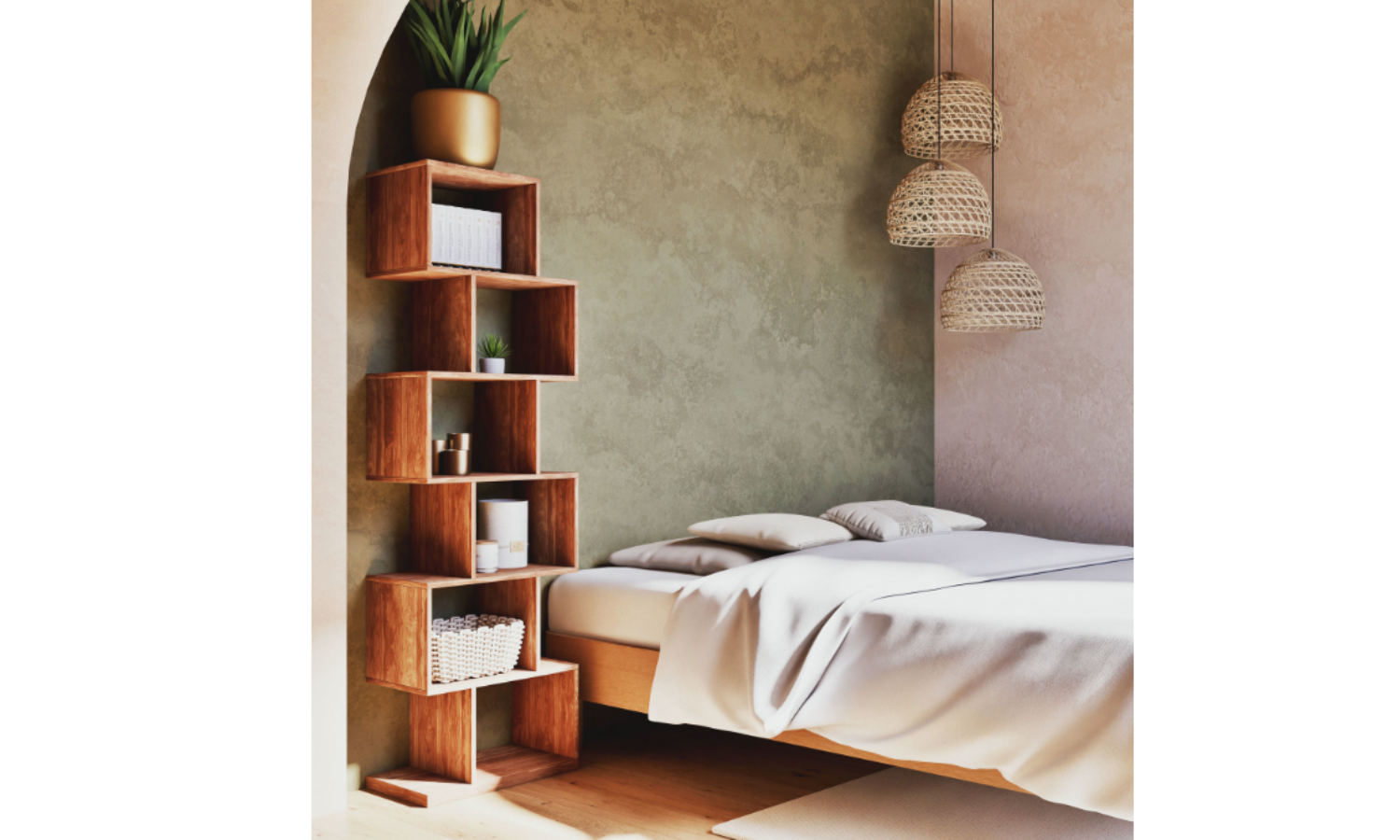 Isha Zigzag Bookcase Large