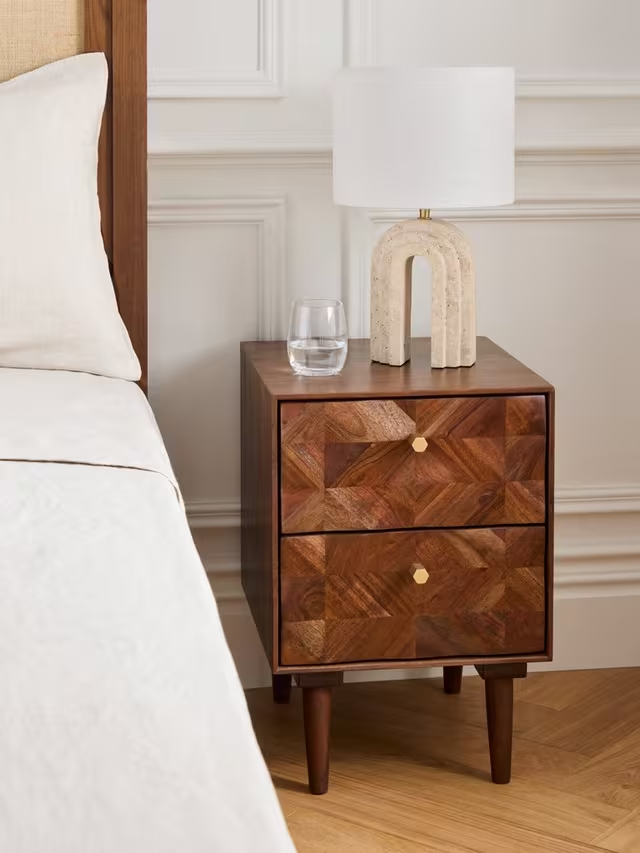 Aurum Solid Acacia Wood Bedside Table