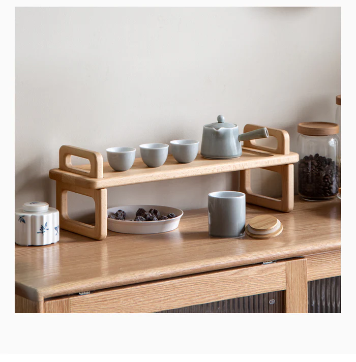 Vera Solid Wood Desktop Storage Shelf — alternate view