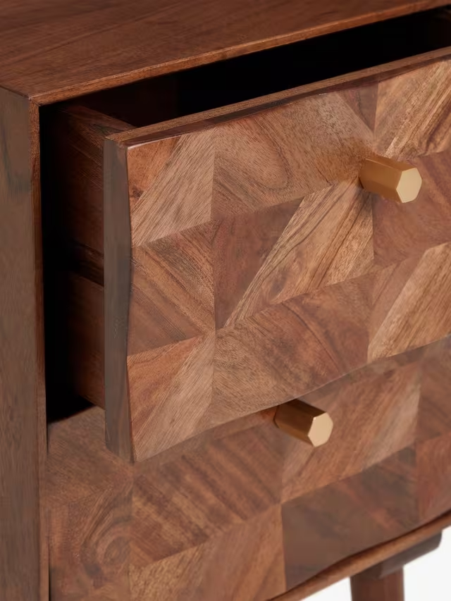 Aurum Solid Acacia Wood Bedside Table