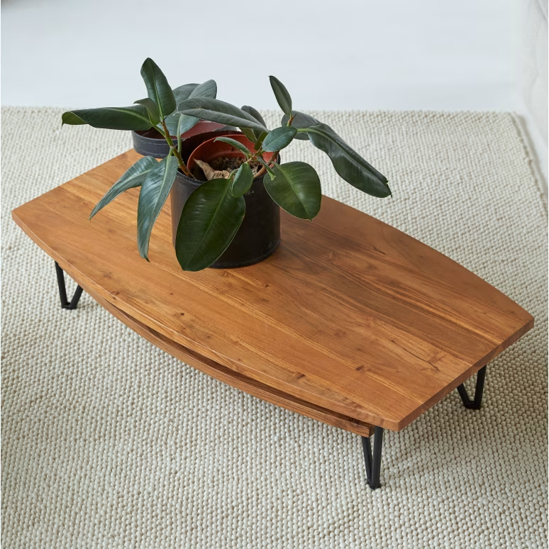 Elio – Solid Acacia Wood Coffee Table (110 cm) — alternate view