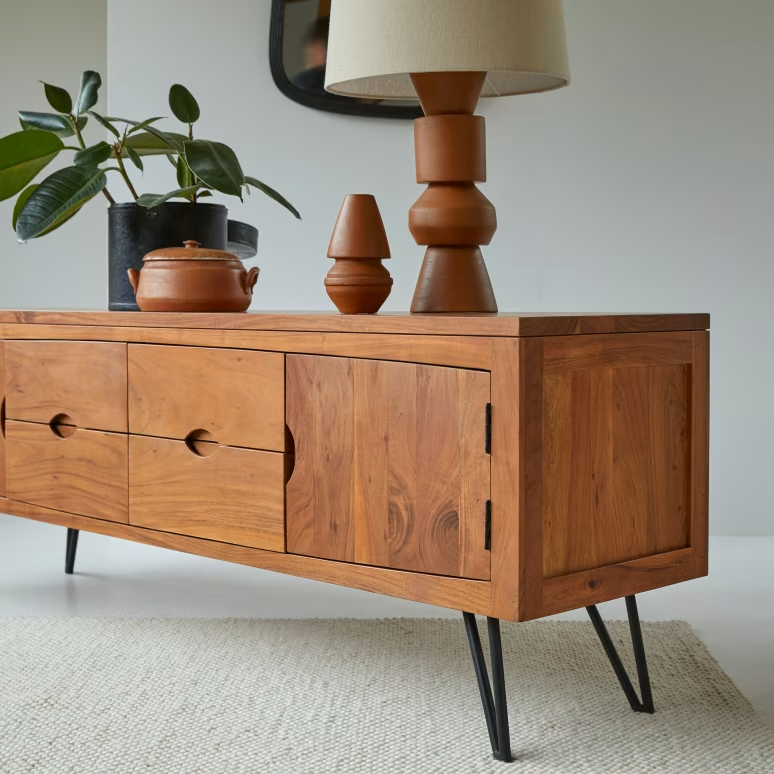 Elio – Solid Acacia Wood TV Cabinet (175 cm) — alternate view