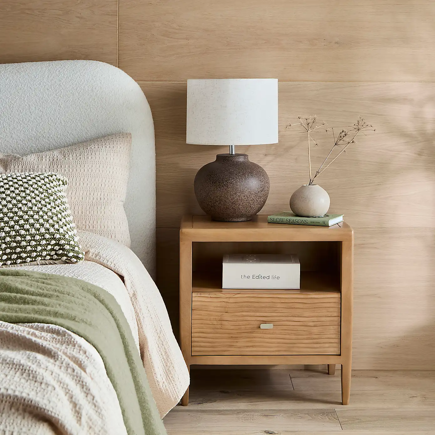 Artisan Carve – Solid Mango Wood Bedside Table