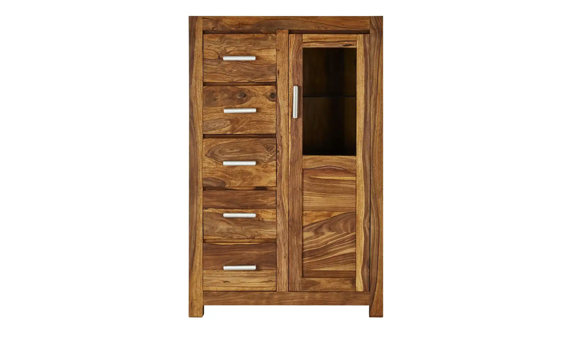 Vaache Sheesham Wood Glass Display Cabinet (150 cm, 1 Door) — alternate view