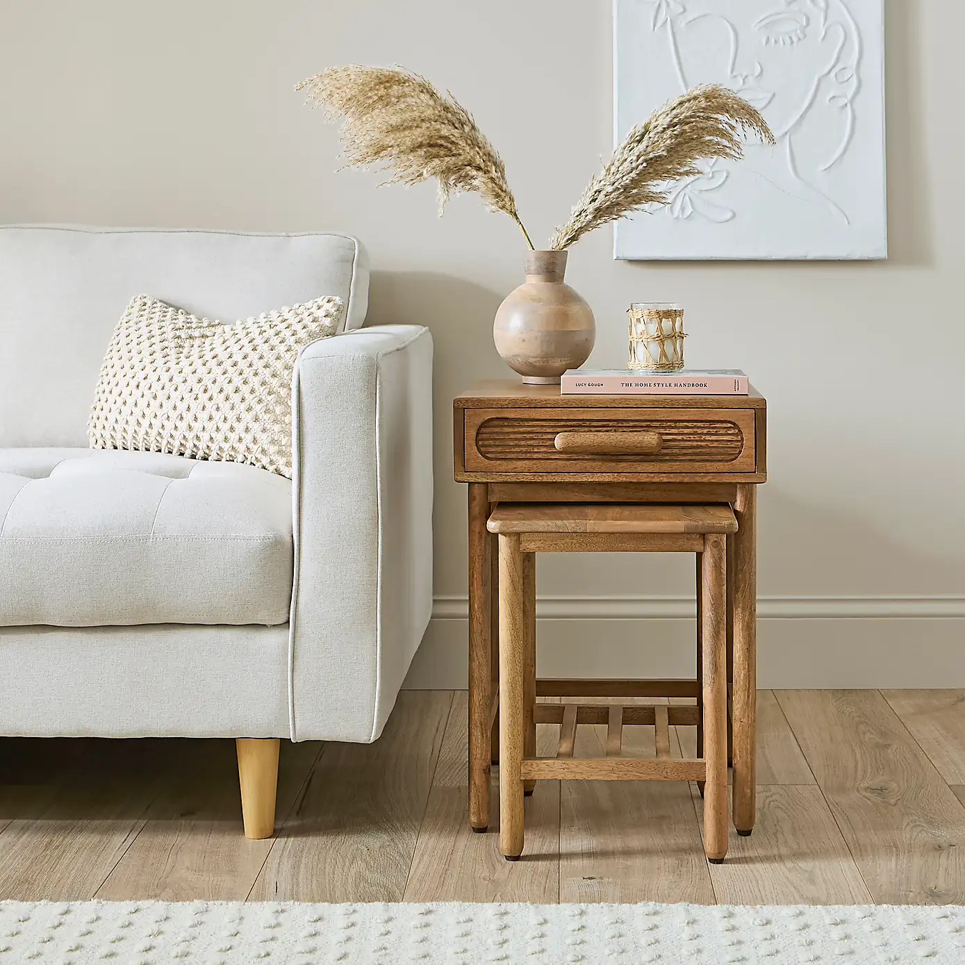 Diana – Solid Mango Wood Nested Side Tables (Set of 2)