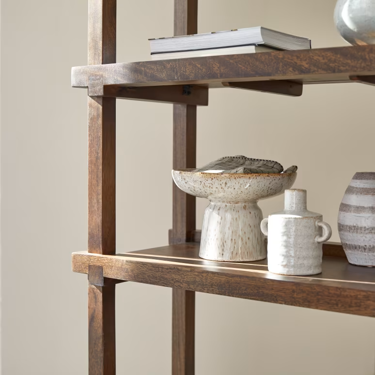 Hera – Solid Mango Wood Tall Bookcase