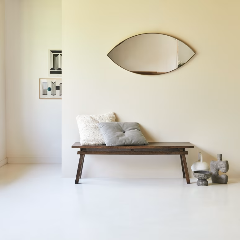 Hera – Solid Mango Wood Bench — alternate view