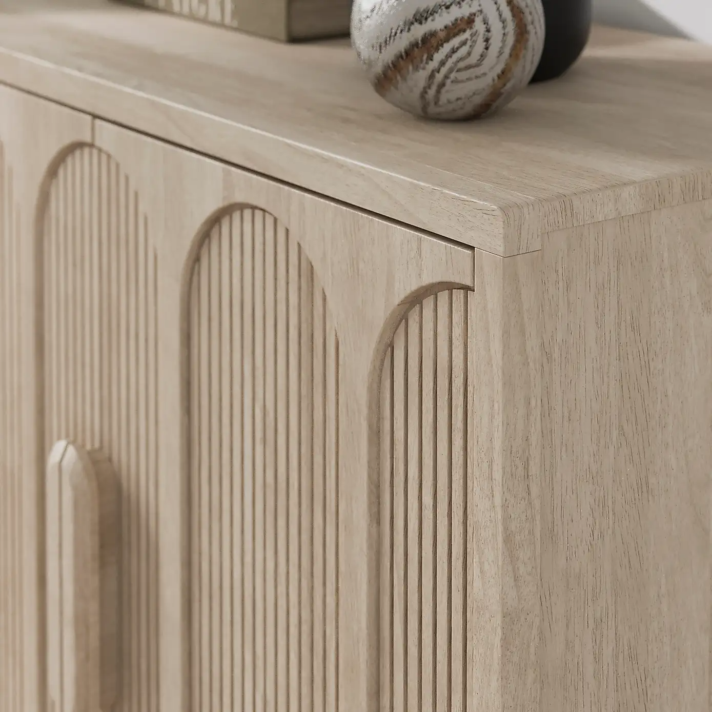 Diana – Solid Mango Wood Sideboard (77 cm, Compact Storage)