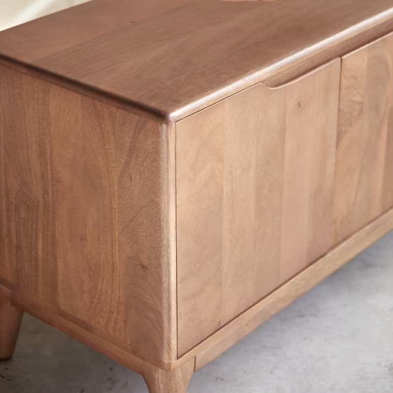 Eliana – Solid Mango Wood TV Cabinet (160 cm, 4 Door)