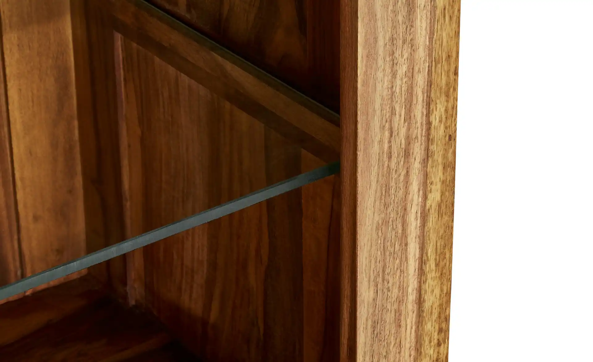 Vaache Sheesham Wood Glass Display Cabinet (135 cm, 1 Door)