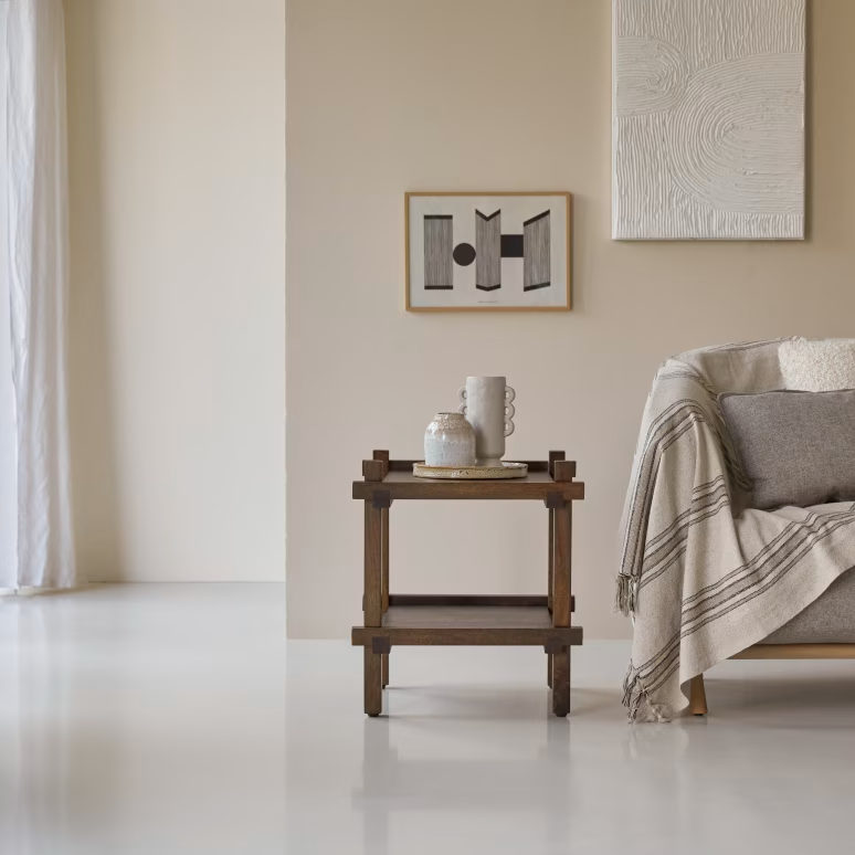 Hera – Solid Mango Wood Side Table — alternate view